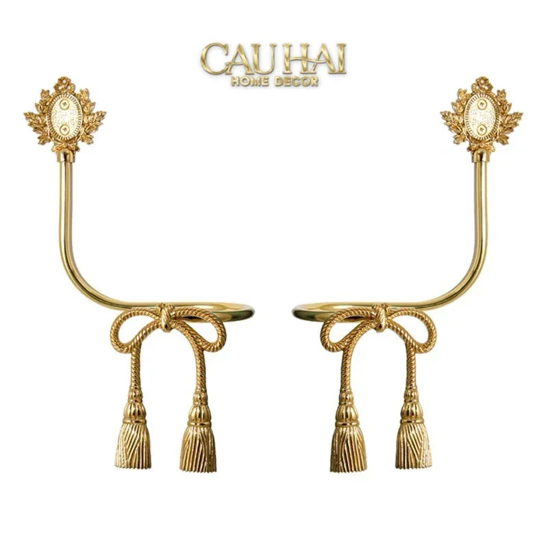 Maison Couture - Set Cột Màn Đồng - Golden Barocco Curtain Holdbacks-RÈM & MÀN CHE-CẬU HAỊ HOME DECOR-CẬU HAI HOME DECOR