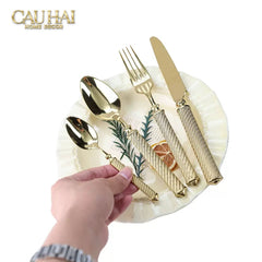 Maison Couture - Set Dao Muỗng Nĩa 4 Món H Class Soleil Pillar Monolith Prestige Dinner Cutlery Set 4pcs-CẬU HAI HOME DECOR