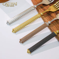Maison Couture - Set Dao Muỗng Nĩa 4 Món H Class Soleil Pillar Monolith Prestige Dinner Cutlery Set 4pcs-CẬU HAI HOME DECOR