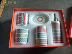 Maison Couture - Set Nhà Tắm 5 Món "Dây Cương Kỵ Sĩ H Class Tressé Harnais Équestre Bathroom Vanities-CẬU HAI HOME DECOR