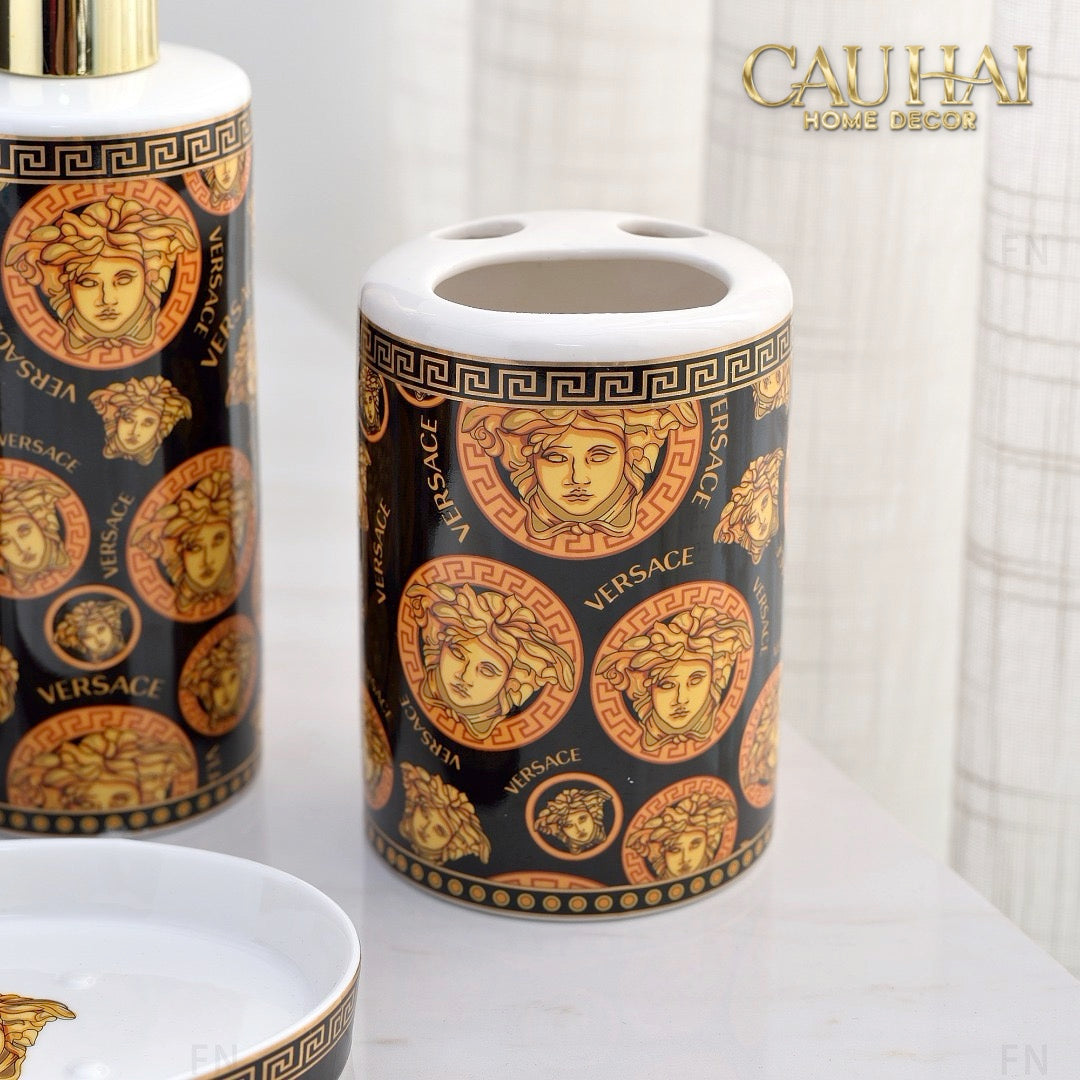 Maison Couture - Set Nhà Tắm 5 Món Multi Monogram Medusa Bathroom Vanity 5pcs-Set nhà tắm bathroom vanities-CẬU HAI HOME DECOR-CẬU HAI HOME DECOR
