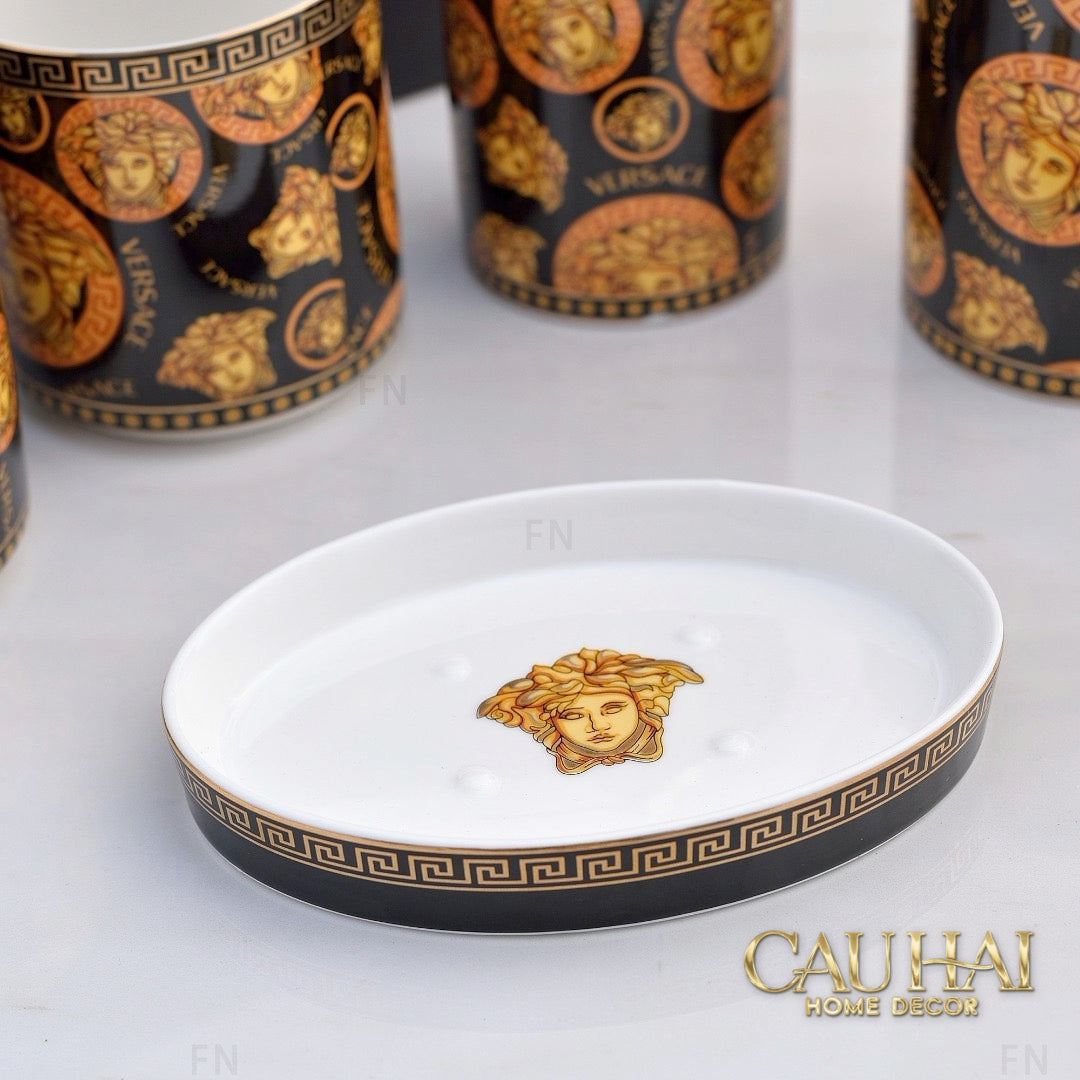 Maison Couture - Set Nhà Tắm 5 Món Multi Monogram Medusa Bathroom Vanity 5pcs-Set nhà tắm bathroom vanities-CẬU HAI HOME DECOR-CẬU HAI HOME DECOR