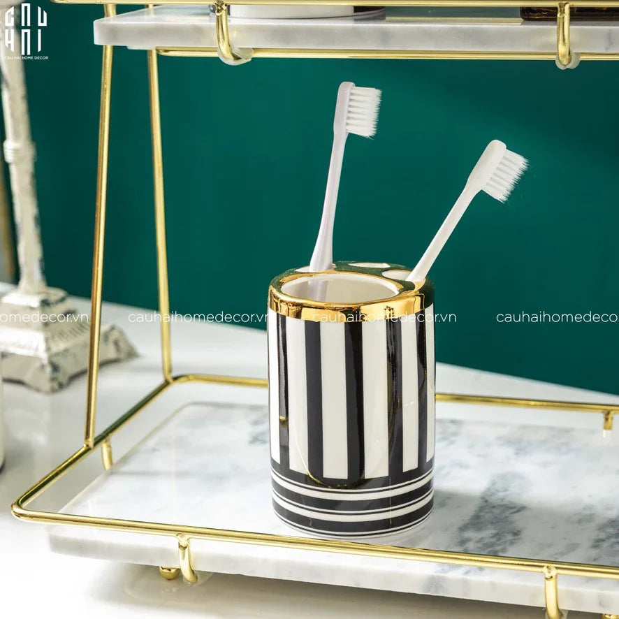 Maison Couture - Set Nhà Tắm Château Clover Signature - L’Atelier Rayé Bathroom Vanity 5pcs-CẬU HAI HOME DECOR