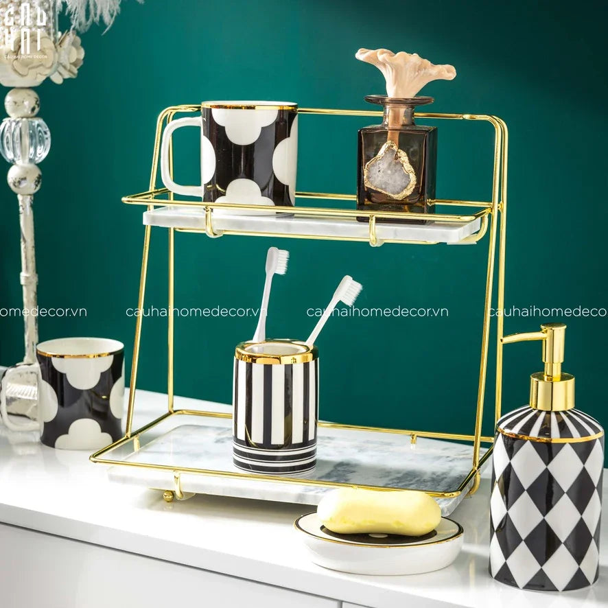 Maison Couture - Set Nhà Tắm Château Clover Signature - L’Atelier Rayé Bathroom Vanity 5pcs-CẬU HAI HOME DECOR