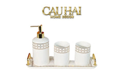 Maison Couture - Set Nhà Tắm D.O Blanc D'Ivoir Cannage Minimal Bathroom Vanity 4Pcs-CẬU HAI HOME DECOR