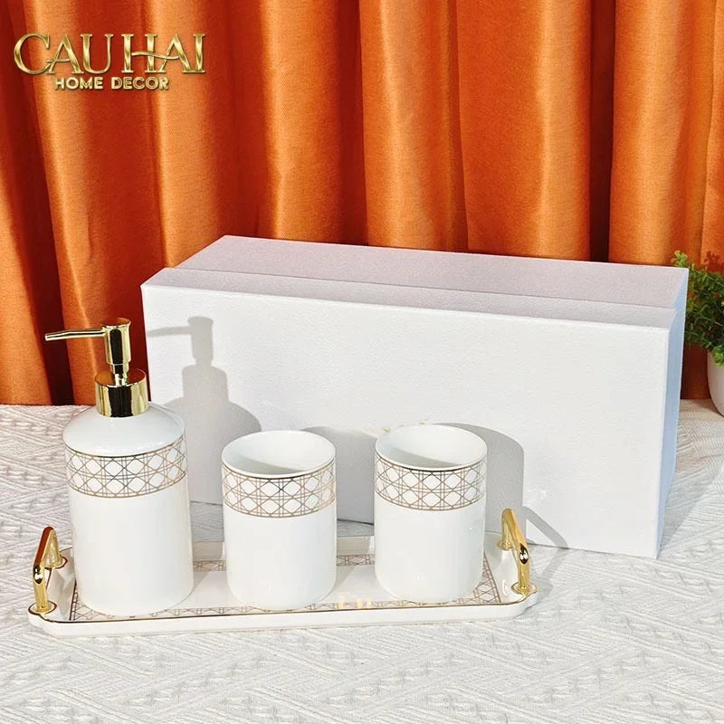 Maison Couture - Set Nhà Tắm D.O Blanc D'Ivoir Cannage Minimal Bathroom Vanity 4Pcs-Set nhà tắm bathroom vanities-Đối tác tại Trung Quốc theo từng đơn đặt hàng-CẬU HAI HOME DECOR