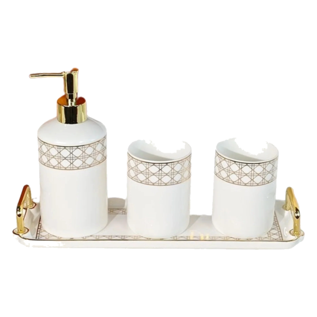 Maison Couture - Set Nhà Tắm D.O Blanc D'Ivoir Cannage Minimal Bathroom Vanity 4Pcs-Set nhà tắm bathroom vanities-Đối tác tại Trung Quốc theo từng đơn đặt hàng-CẬU HAI HOME DECOR
