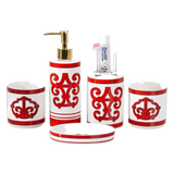 Maison Couture - Set Nhà Tắm Gốm Sứ Arabesque Rouge D'Or 5pcs-PHỤ KIỆN NHÀ TẮM-CẬU HAI HOME DECOR-CẬU HAI HOME DECOR