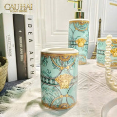 Maison Couture - Set Nhà Tắm V Class Medusa Golden Greek Key Bathroom Vanity 5Pcs-CẬU HAI HOME DECOR
