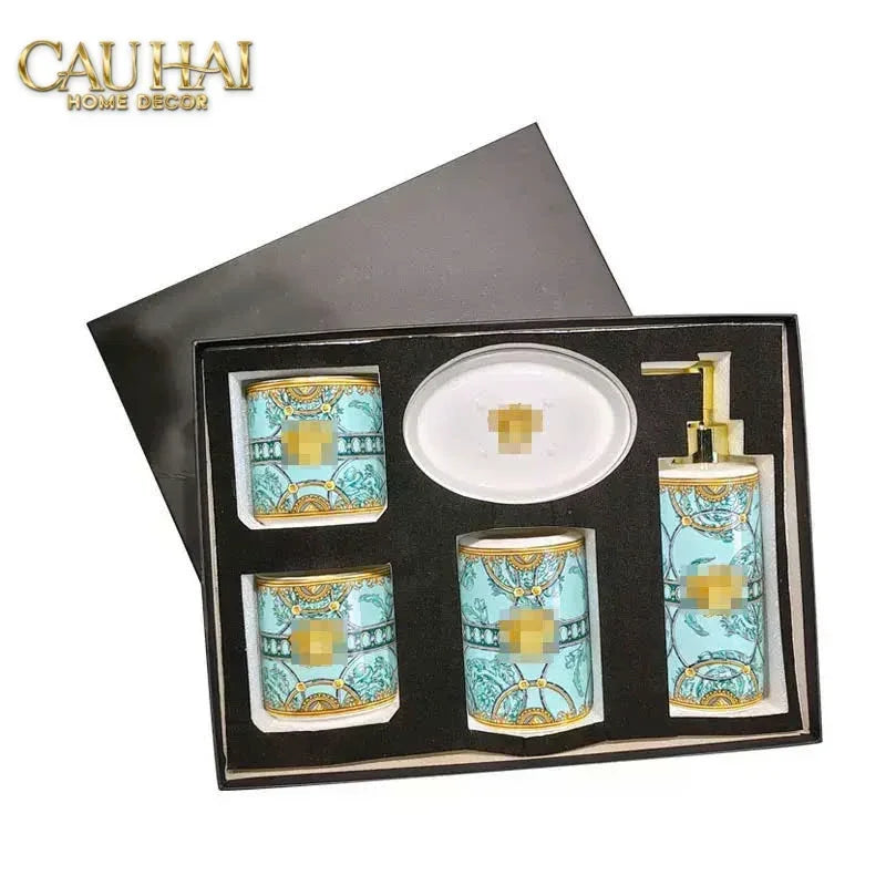 Maison Couture - Set Nhà Tắm V Class Medusa Golden Greek Key Bathroom Vanity 5Pcs-Set nhà tắm bathroom vanities-Đối tác tại Trung Quốc theo từng đơn đặt hàng-CẬU HAI HOME DECOR
