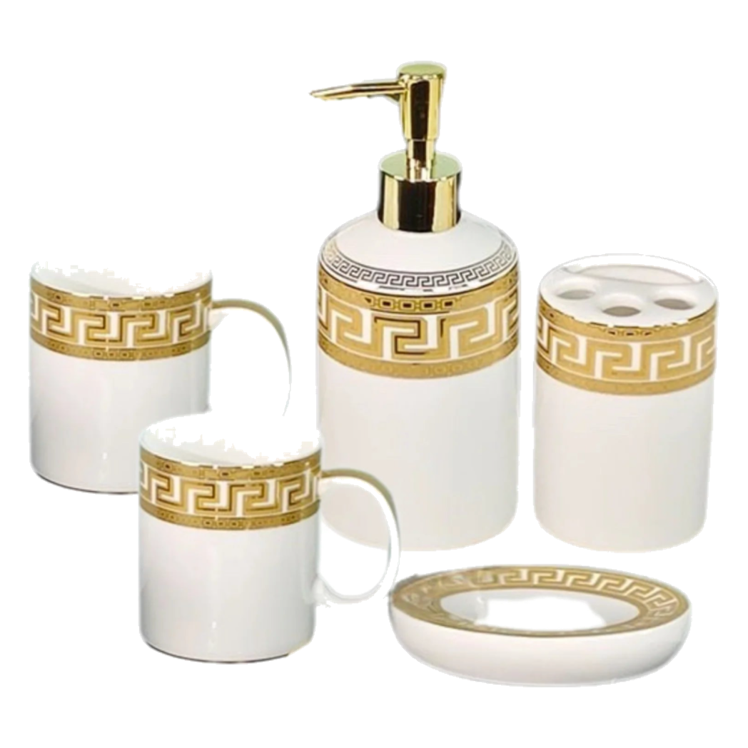 Maison Couture - Set Nhà Tắm V Class Medusa Golden Greek Key Bathroom Vanity 5Pcs-Set nhà tắm bathroom vanities-Đối tác tại Trung Quốc theo từng đơn đặt hàng-CẬU HAI HOME DECOR