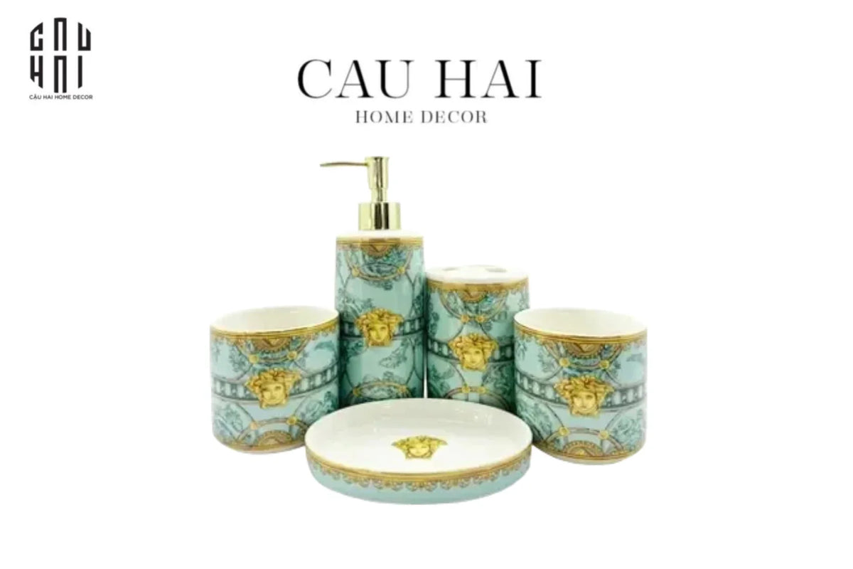 Maison Couture - Set Nhà Tắm V Class Medusa Scala Del Palazzo . 5Pcs Bathroom Vanities-PHỤ KIỆN NHÀ TẮM-Đối tác tại Trung Quốc theo từng đơn đặt hàng-CẬU HAI HOME DECOR