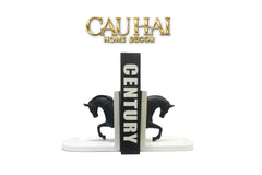 Maison Couture - Set Tượng Chặn Sách Troy Marble Stone Bookend 14x15-CẬU HAI HOME DECOR