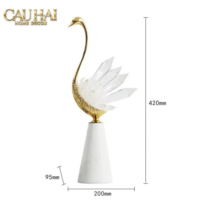 Maison Couture - Set Tượng Đôi Thiên Nga Cygne au Port Altier Royales Cristalleries 37/42 - CẬU HAI HOME DECOR