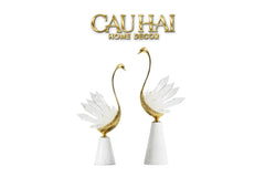 Maison Couture - Set Tượng Đôi Thiên Nga Cygne au Port Altier Royales Cristalleries 37/42-CẬU HAI HOME DECOR