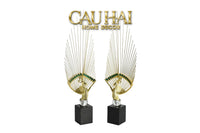Maison Couture - Set Tượng Khổng Tước Éventail de l’Empereur Plumage de Paon H66-CẬU HAI HOME DECOR
