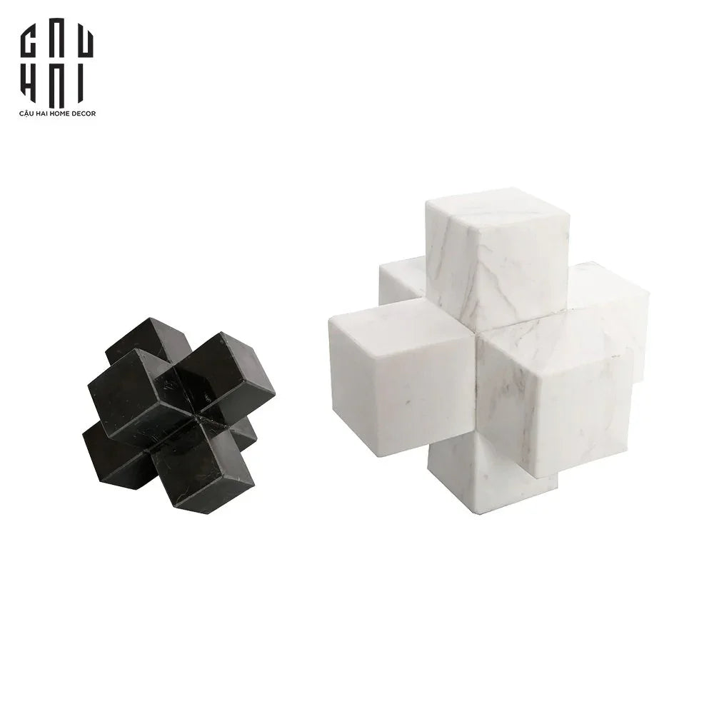 Maison Couture - Set Tượng Marble Cross Reflection - Ss25-CẬU HAI HOME DECOR