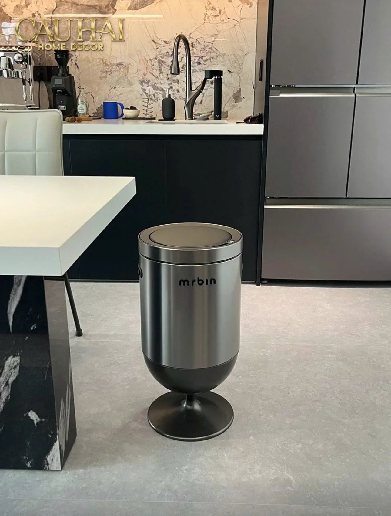 Maison Couture - Thùng Rác Cảm Biến Premium Blanc Coupe de Mr Bin 20L - Auto Lid D32 H61-CẬU HAI HOME DECOR