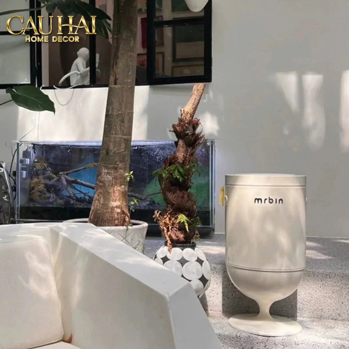 Maison Couture - Thùng Rác Cảm Biến Premium Blanc Coupe de Mr Bin 20L - Auto Lid-Thùng Rác-Đối tác tại Trung Quốc theo từng đơn đặt hàng-CẬU HAI HOME DECOR