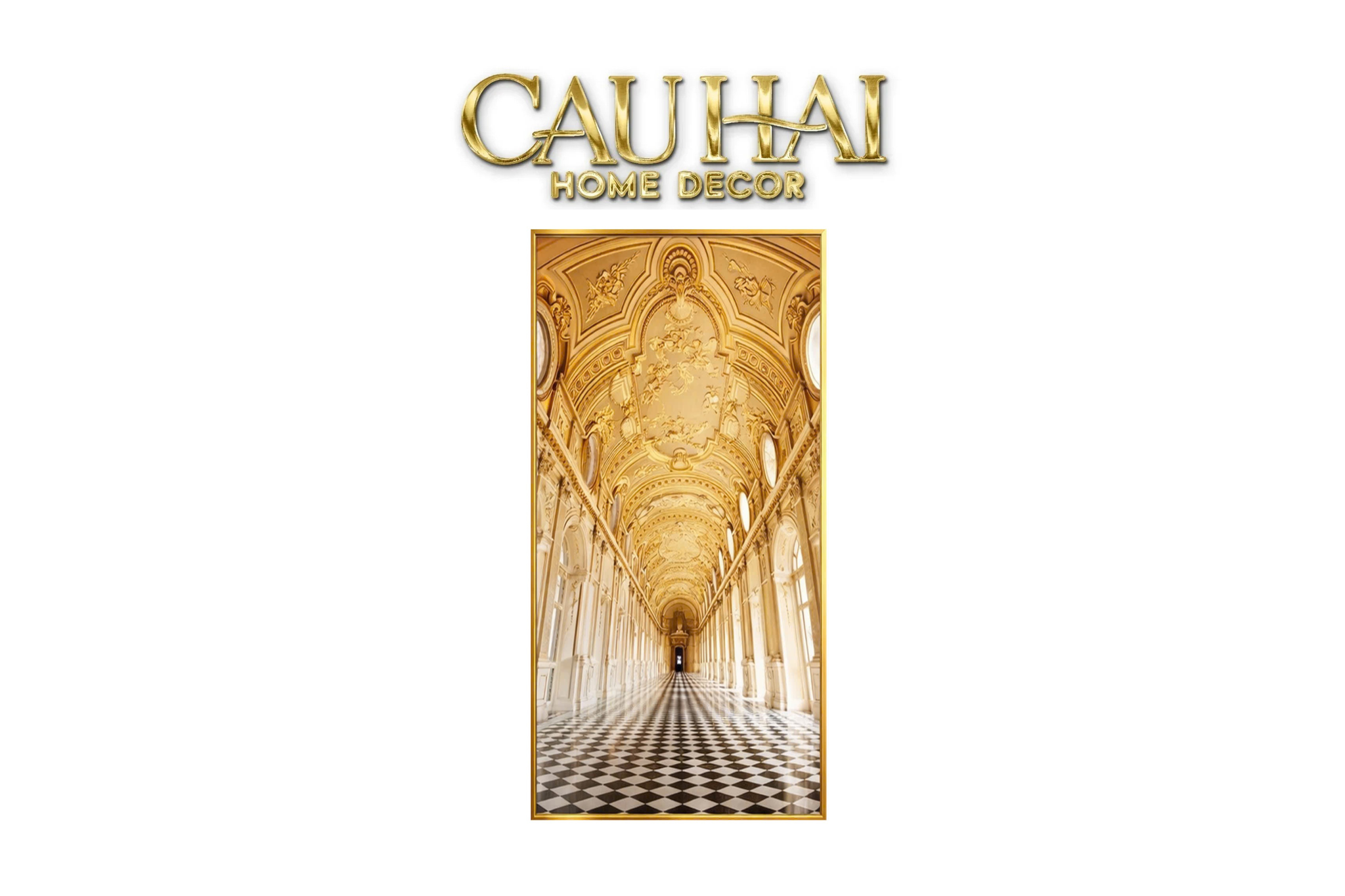 Maison Couture - Tranh Mica Tráng Gương In UV L’Arc D’Or Majestueux 130x250-CẬU HAI HOME DECOR