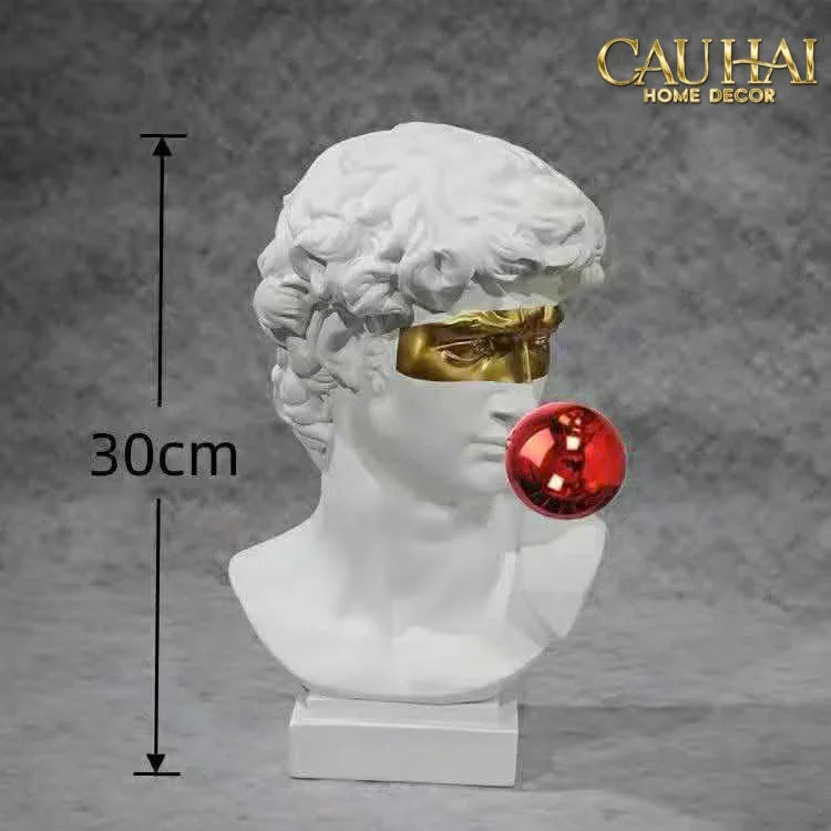 Maison Couture - Tượng Bán Thân David Alta Santoria Masqué Red Bubble H30-CẬU HAI HOME DECOR