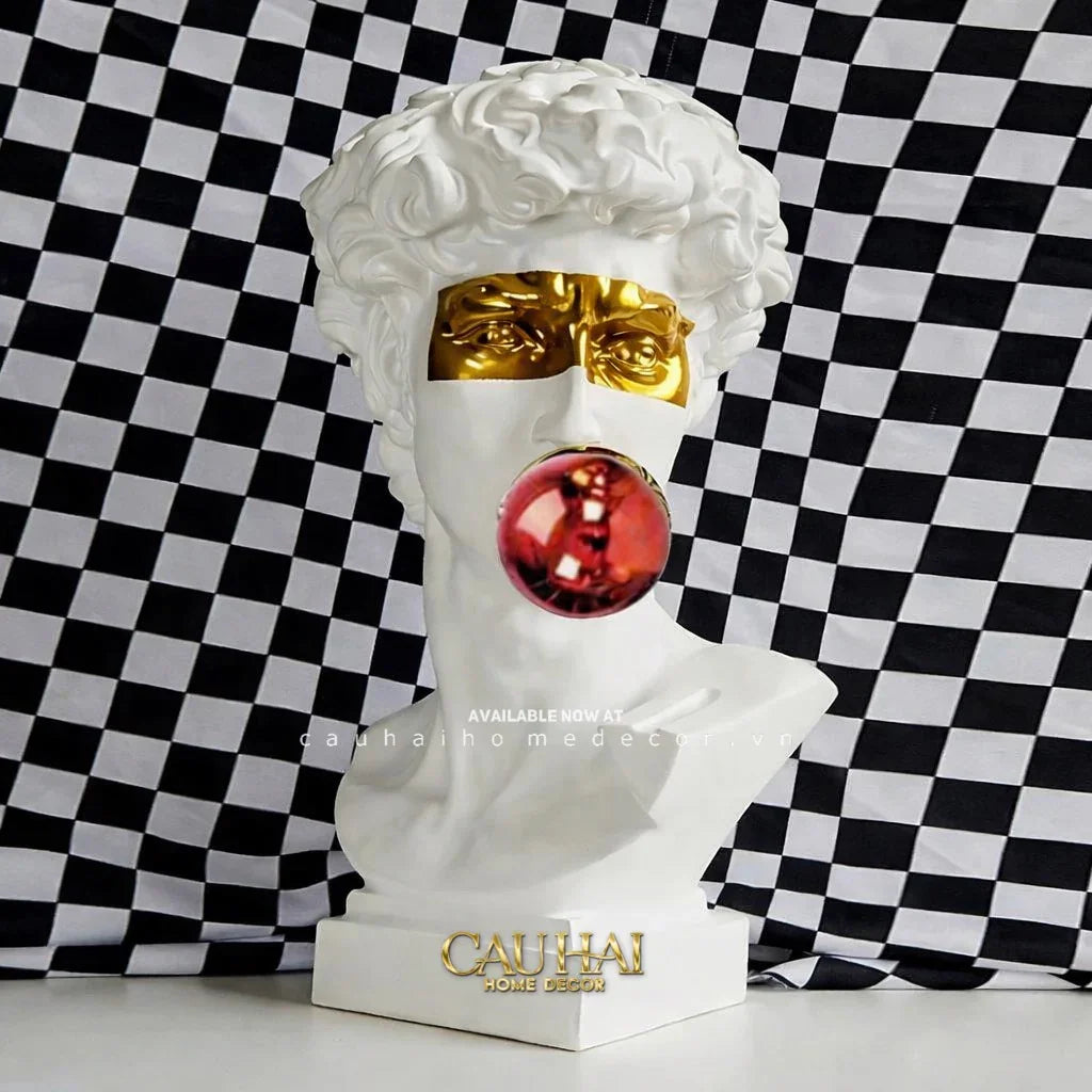 Maison Couture - Tượng Bán Thân David Alta Santoria Masqué Red Bubble H30-CẬU HAI HOME DECOR