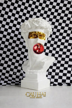 Maison Couture - Tượng Bán Thân David Alta Santoria Masqué Red Bubble H30-CẬU HAI HOME DECOR