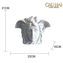 Maison Couture - Tượng Bình Hoa Medusa V Class Vase - Blue / Blanc-CẬU HAI HOME DECOR