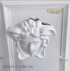 Maison Couture - Tượng Bình Hoa Medusa V Class Vase - Blue / Blanc-CẬU HAI HOME DECOR