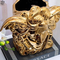 Maison Couture - Tượng Bình Hoa V Class Golden Goddess Medusa Fascination 20x34x22-CẬU HAI HOME DECOR