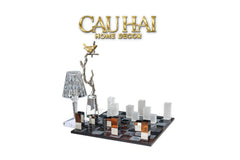 Maison Couture - Tượng Bộ Bàn Cờ Pha Lê Majestic Cristalleries Chess 37x37x9-CẬU HAI HOME DECOR