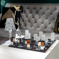Maison Couture - Tượng Bộ Bàn Cờ Pha Lê Majestic Cristalleries Chess 37x37x9-CẬU HAI HOME DECOR