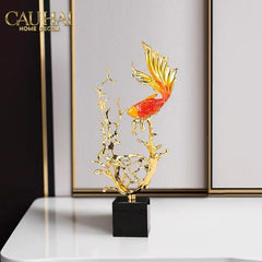 Maison Couture - Tượng Cá Chép Vượt Vũ Môn Coralia Impériale Ss25-CẬU HAI HOME DECOR