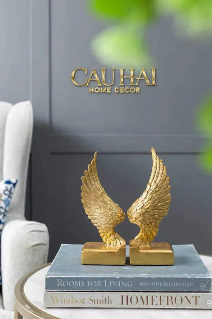 Maison Couture - Tượng Chặn Sách Cánh Thiên Thần - Gabriel Angel Wings 15x15x7.5-CẬU HAI HOME DECOR