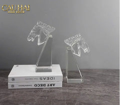 Maison Couture - Tượng Chặn Sách Đơn - Ngựa Pha Lê Cristalleries Cheval Bookend-CẬU HAI HOME DECOR