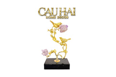 Maison Couture - Tượng Chim Hoàng Yến Golden Canary Améthyste 9x15x28-CẬU HAI HOME DECOR
