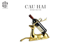 Maison Couture - Tượng Đế Đỡ Rượu Hươu Đồng Brasson Premium Wine Holder - Mythical Goddess Elk Ss25-CẬU HAI HOME DECOR