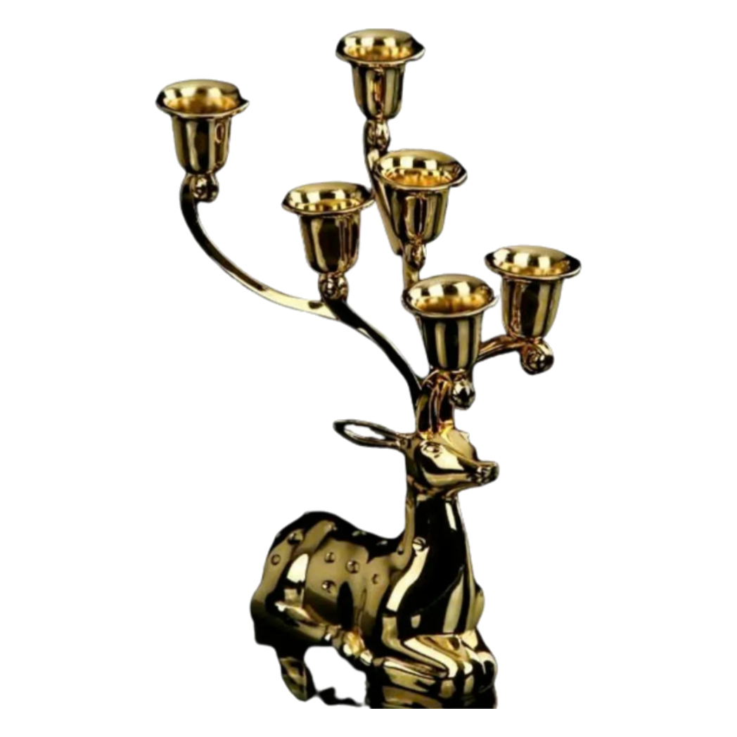 Maison Couture - Tượng Đế Nến Hươu Nằm Royal Antler Impérial Straight Ahead 26x21-ĐẾ NẾN-Đối tác tại Trung Quốc theo từng đơn đặt hàng-CẬU HAI HOME DECOR