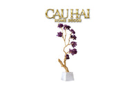 Maison Couture - Tượng Đồng Cây Trí Tuệ Đá Thạch Anh Tím Tree Of Wisdom Amethyst H55-CẬU HAI HOME DECOR