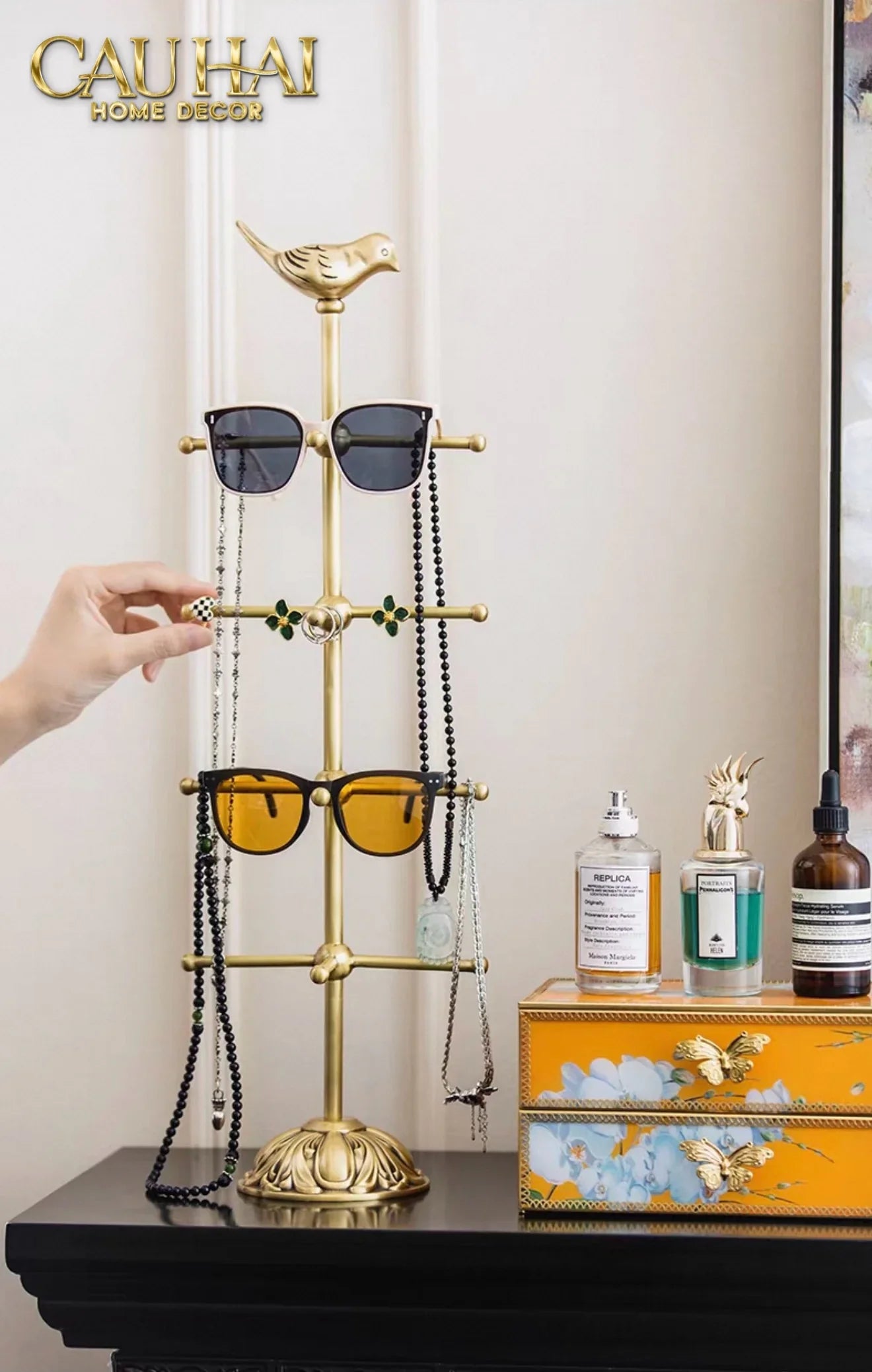 Maison Couture - Tượng Đồng Giá Kệ Treo Phụ Kiện Accessories Brasson L’Oiseau Vanity Set-CẬU HAI HOME DECOR