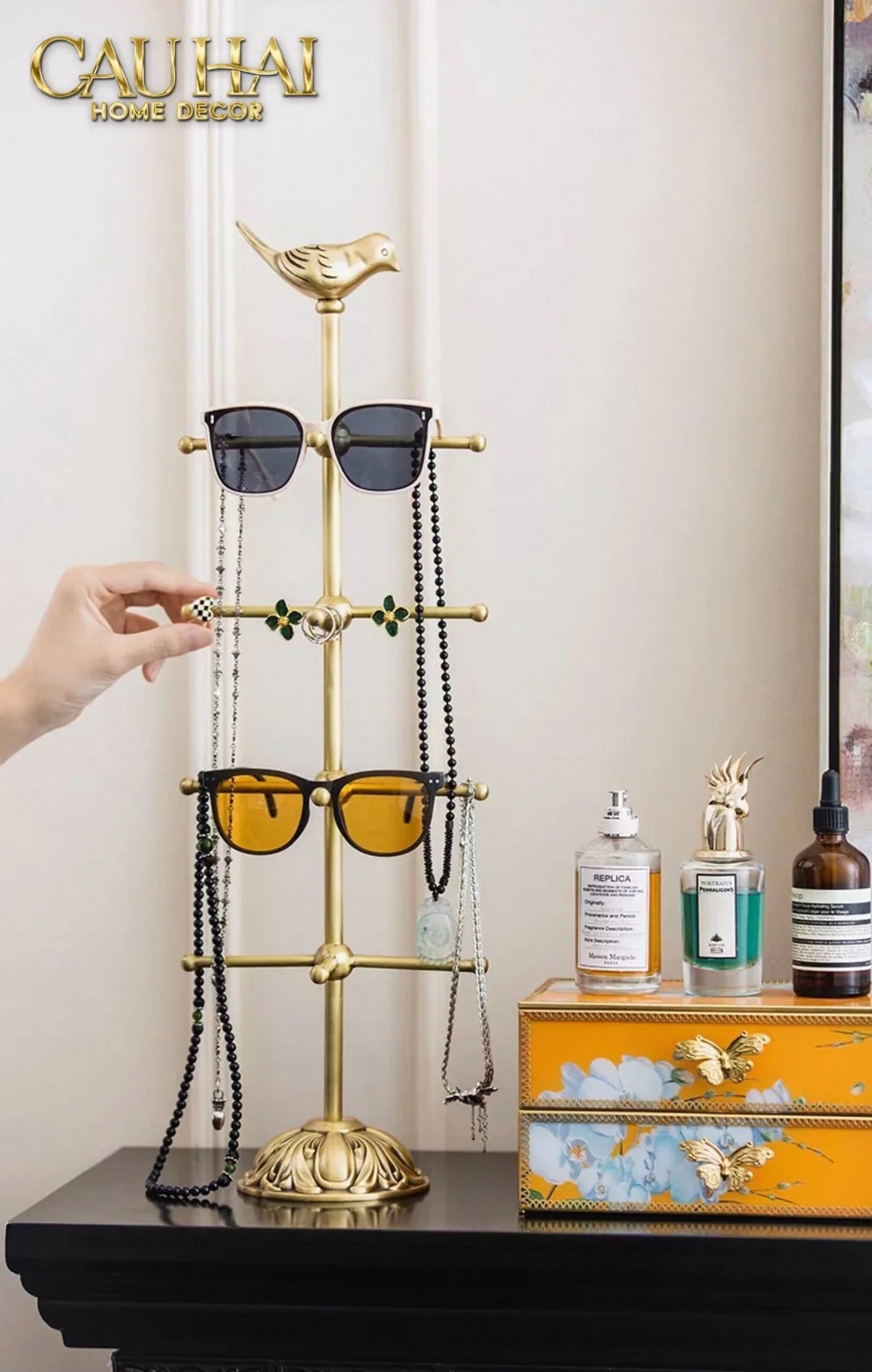 Maison Couture - Tượng Đồng Giá Kệ Treo Phụ Kiện Accessories Brasson L’Oiseau Vanity Set-TƯỢNG TRANG TRÍ-CẬU HAI HOME DECOR-CẬU HAI HOME DECOR