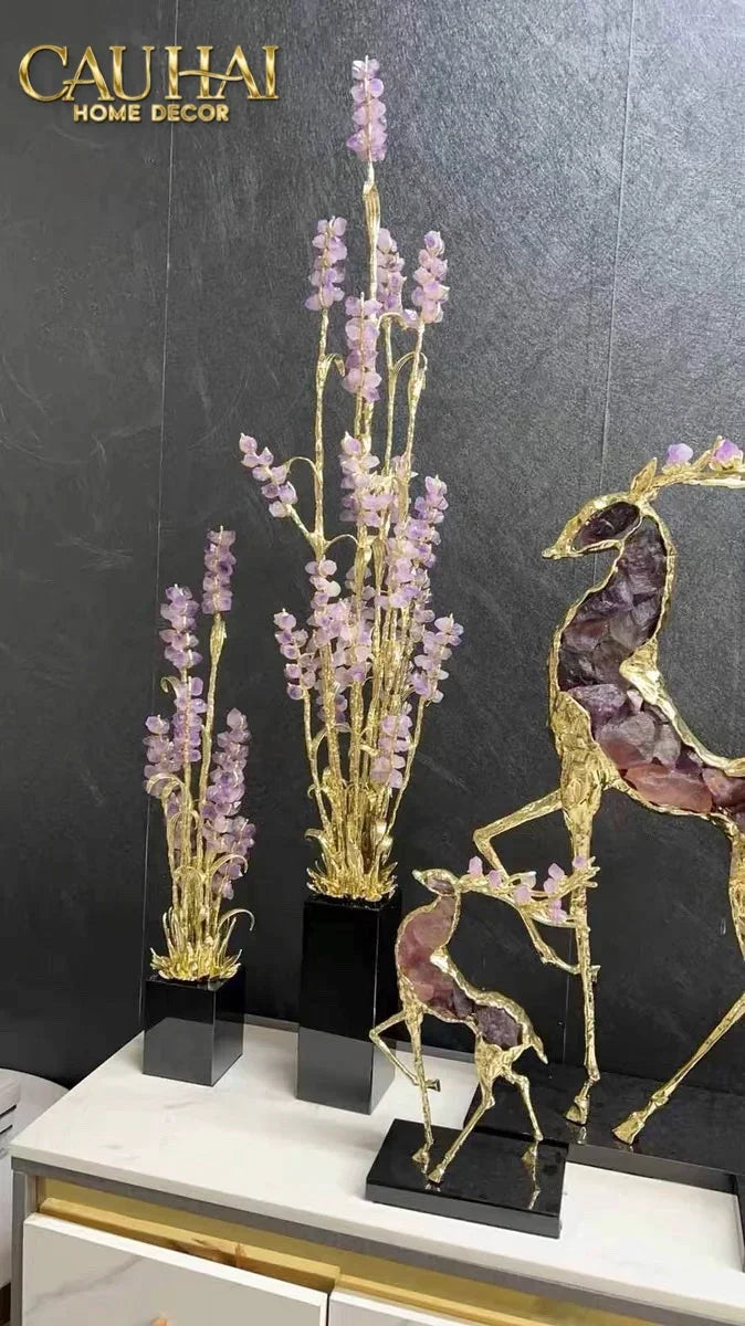 Maison Couture - Tượng Đồng Lúa Mì Brasson Épi Doré Amethyst Harvest House H100-CẬU HAI HOME DECOR