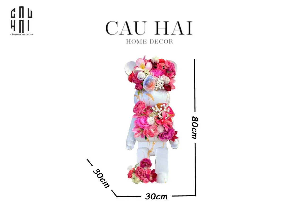 Maison Couture - Tượng Gấu B.Bear Jr 80 Le Fleur-CẬU HAI HOME DECOR
