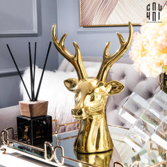 Maison Couture - Tượng Gilded Reindeer Fw25-CẬU HAI HOME DECOR