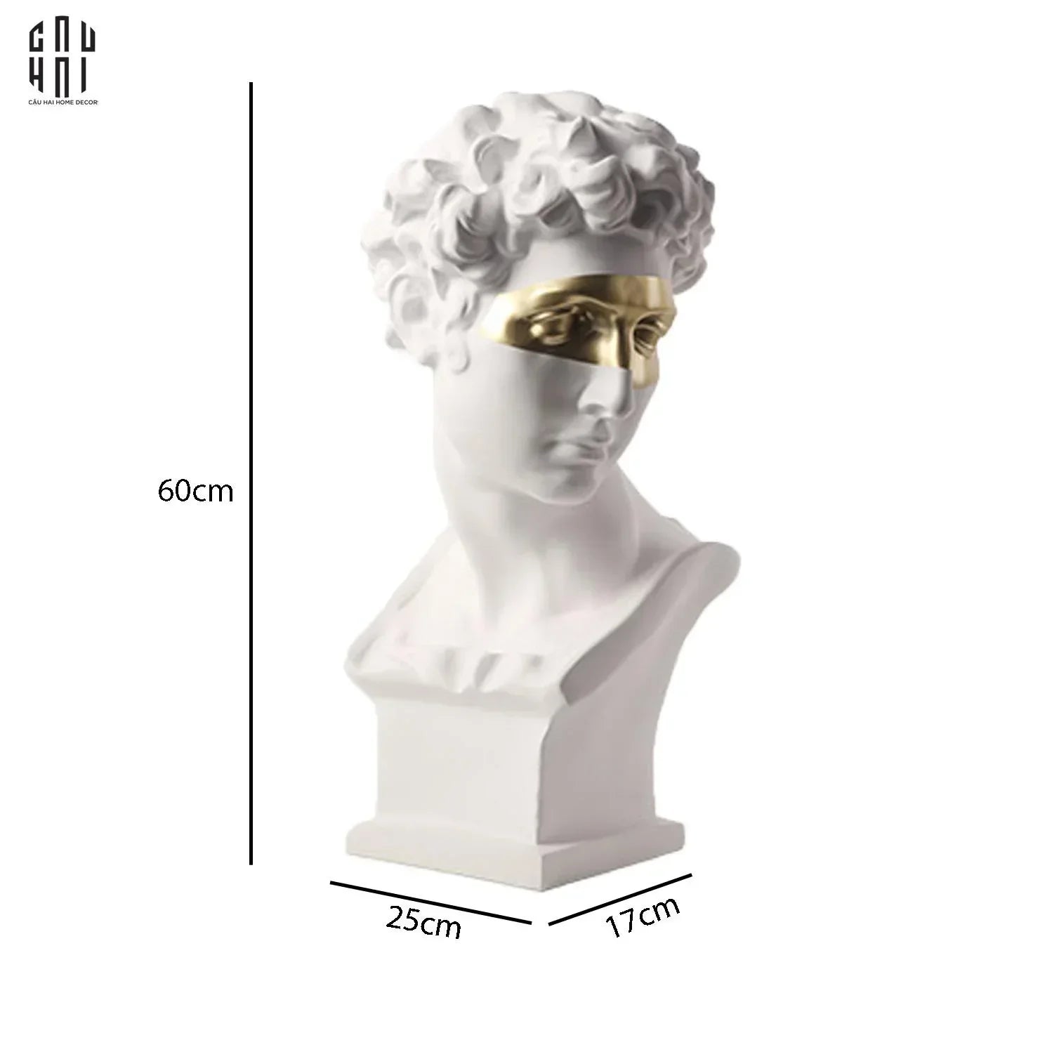 Maison Couture - Tượng Giuliano Masque Doré Spéciale Limitée 60Cm-CẬU HAI HOME DECOR