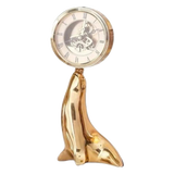 Maison Couture - Tượng Hải Cẩu Nâng Đồng Hồ Golden Guardian Seal TimeKeeper H25.5-TƯỢNG TRANG TRÍ-Đối tác tại Trung Quốc theo từng đơn đặt hàng-CẬU HAI HOME DECOR