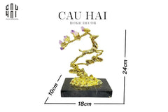 Maison Couture - Tượng Hươu Golden Elk Of Fortune Amethyst-CẬU HAI HOME DECOR