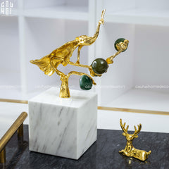 Maison Couture - Tượng Khổng Kim Tước Le Paon D'Or De L'Empereur 15x21-CẬU HAI HOME DECOR
