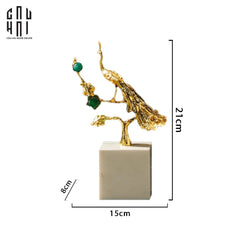 Maison Couture - Tượng Khổng Kim Tước Le Paon D'Or De L'Empereur 15x21-CẬU HAI HOME DECOR