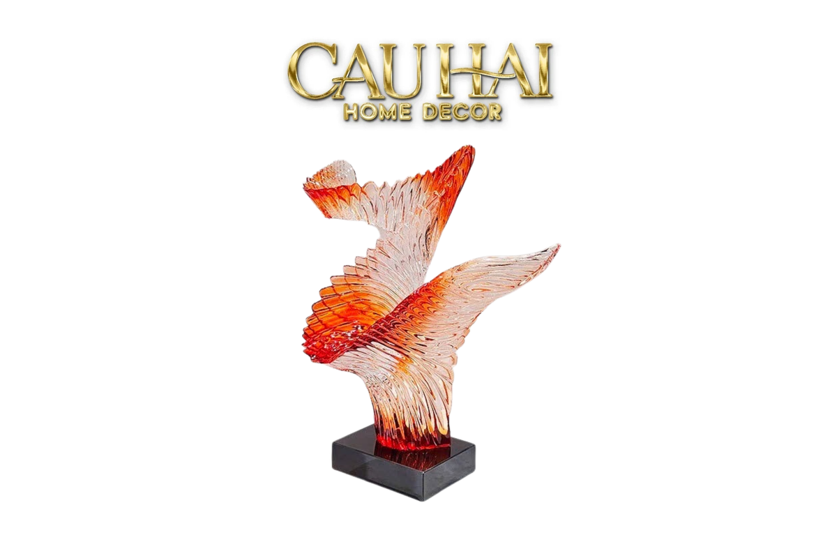 Maison Couture - Tượng Nghệ Thuật Aurora Phoenix Éclat Amber 65x45x68-CẬU HAI HOME DECOR-CẬU HAI HOME DECOR